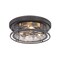Z-Lite Clarion 4 Light Flush Mount, Bronze & Inner Clear Water & Outer Clear 493F4-BRZ - alternate 2